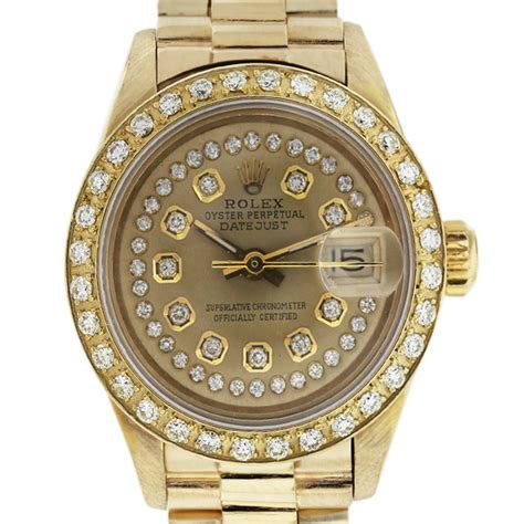 Rolex Datejust 6917 from 1982 Gold 750 Lady Diamonds Deal